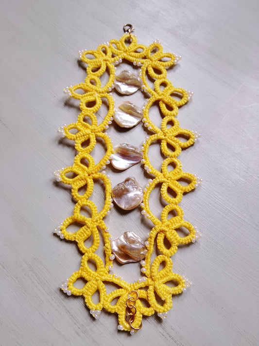 Braccialetto giallo largo