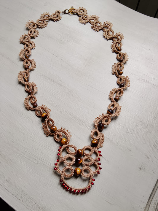 Collana " tre occhi di tegre"