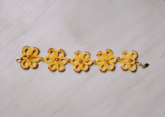 Braccialetto fiore giallo